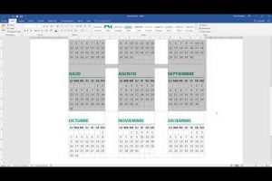 Cómo hacer un calendario en Word: Guía fácil y rápida